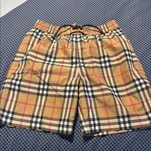 Burberry Kids Checkered Shorts - Tan